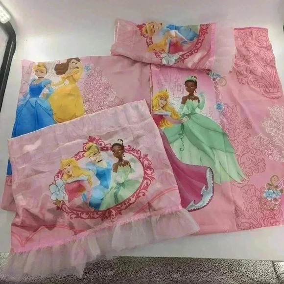 Set of 2 girls room Disney Princess window curtains drapes panels With Sub Panel - Picture 1 of 16